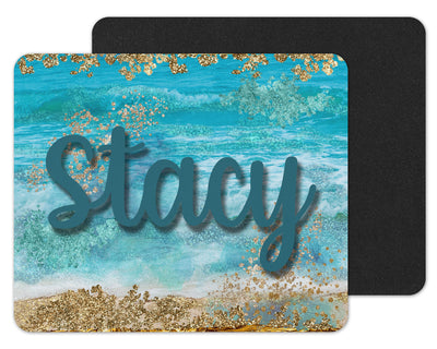 Blues and Gold Custom Personalized Mouse Pad