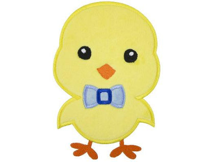 Boy Easter Chick Sew or Iron on Embroidered Patch