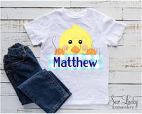 Boy Easter Chick Personalized Printed Shirt