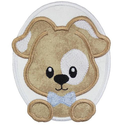 Boy Puppy Dog Sew or Iron on Embroidered Patch