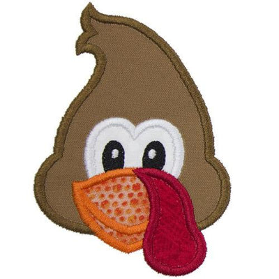 Boy Turkey Thanksgiving Sew or Iron on Embroidered Patch