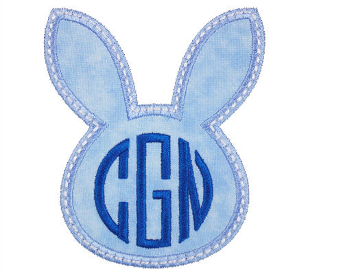 Easter Bunny Boy Monogram Patch - Sew Lucky Embroidery