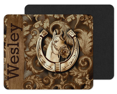Bronze Horse Custom Personalized Mouse Pad