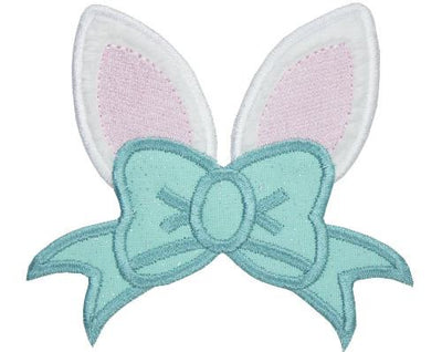 Bunny Ears Easter Sew or Iron on Embroidered Patch