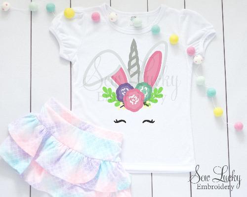 Bunny Unicorn Easter Printed Shirt