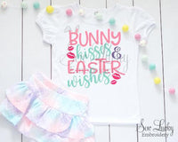 Butterfly Kisses and Easter Wishes Girls Printed Shirt 