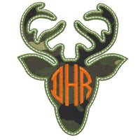 Deer Head Monogrammed Patch