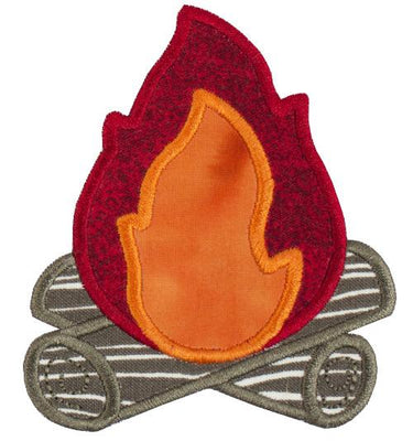 Campfire Sew or Iron on Embroidered Patch