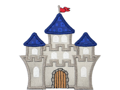 Castle Sew or Iron on Embroidered Patch