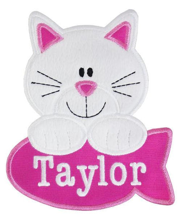 Cat and Fish Personalized Patch sample
