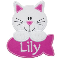 cat and fish personalized patch