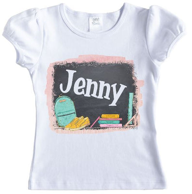 Chalkboard Name Back to School Personalized Shirt