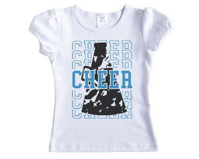 Cheer Stacked with Megaphone Girls Shirt