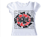 Cheer Stacked with Pom Pom Shirt 