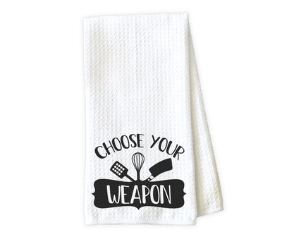Choose Your Weapon Waffle Weave Microfiber Kitchen Towel
