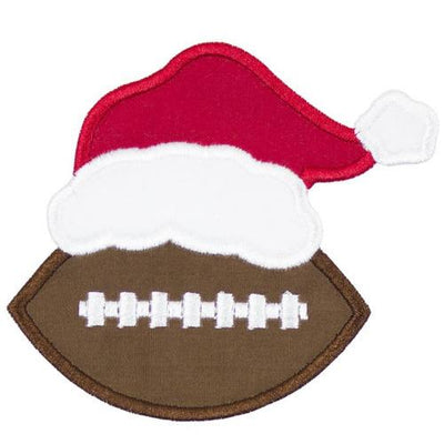 Christmas Football Sew or Iron on Embroidered Patch