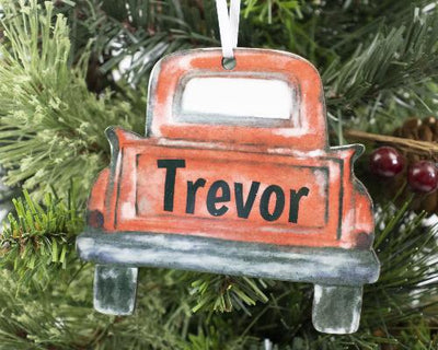 Christmas Truck Christmas Ornament Personalized
