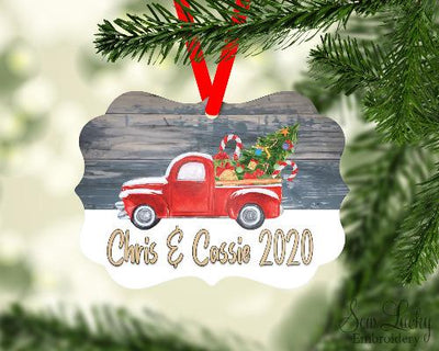 Truck Christmas Ornament Personalized