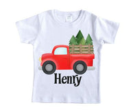 Christmas Truck with Trees Personalized Shirt - Sew Lucky Embroidery