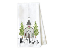 Church Personalized Kitchen Towel - Waffle Weave Towel - Microfiber Towel - Kitchen Decor - House Warming Gift - Sew Lucky Embroidery
