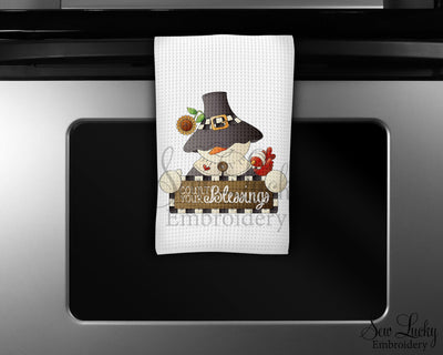 Scarecrow Count Your Blessings Waffle Weave Microfiber Kitchen Towel
