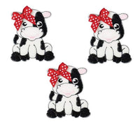 Cow with Red Bow Uncut Felties (set of 3)
