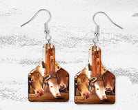 Cows on the Farm Cow Tag Earrings - Sew Lucky Embroidery