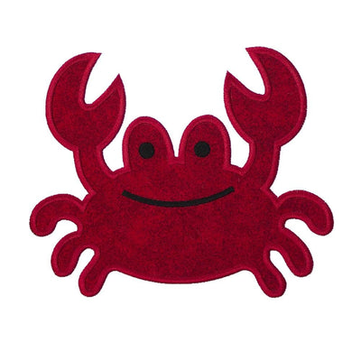 Crab Sew or Iron on Embroidered Patch