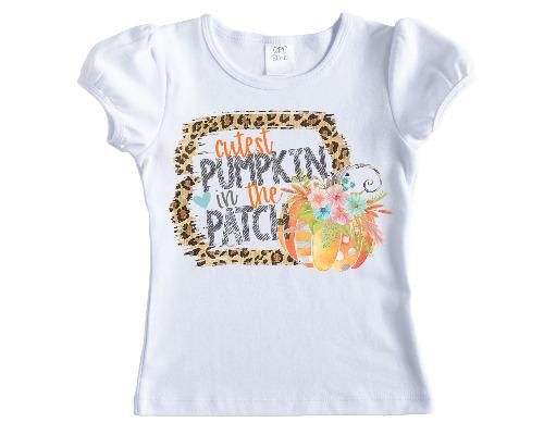 Cutest Pumpkin in the Patch Girls Fall Shirt - Sew Lucky Embroidery