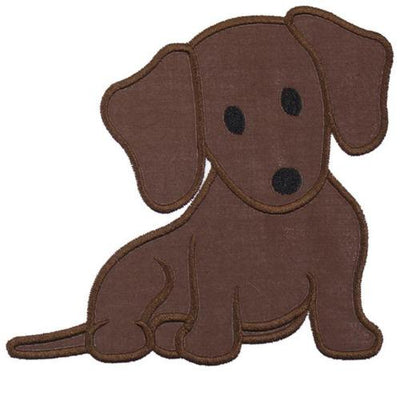 Dachshund Puppy Sew or Iron on Embroidered Patch