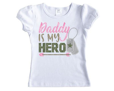 Daddy is My Hero Girls Short Sleeves or Long Sleeves Shirt