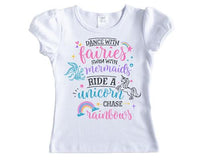 Dance with Fairies Girls Shirt - Sew Lucky Embroidery
