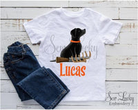Deer Hunting Black Lab personalized Shirt - Sew Lucky Embroidery
