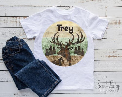 Deer Sunset Personalized Shirt