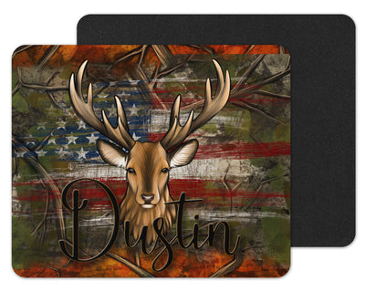 Deer Hunter Flag Custom Personalized Mouse Pad