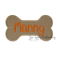 Dog Bone Personalized Patch - Sew Lucky Embroidery
