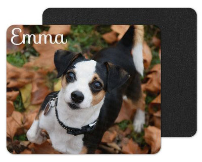 Dog in Fall Leaves Custom Personalized Mouse Pad