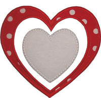 Double Heart Patch - Sew Lucky Embroidery