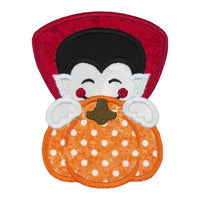 Dracula Pumpkin Peeker Monogrammed Patch - Sew Lucky Embroidery