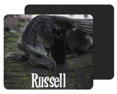 Dragon and Black Cat Custom Personalized Mouse Pad
