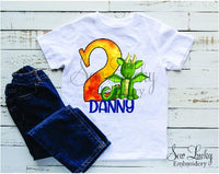 Dragon Birthday Boys Personalized Shirt - Sew Lucky Embroidery