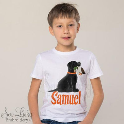 Duck Hunting with Black Lab Personalized Shirt
