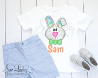 Easter Bunny Boy Personalized Shirt - Sew Lucky Embroidery