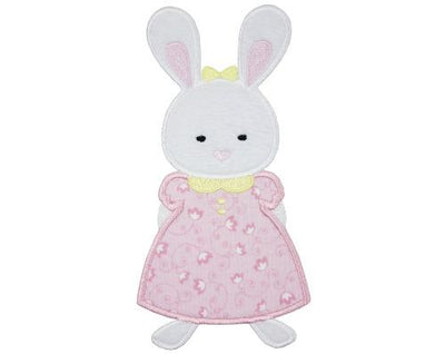 Easter Bunny Girl Sew or Iron on Embroidered Patch