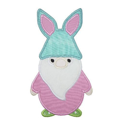 Easter Bunny Gnome Sew or Iron on Embroidered Patch