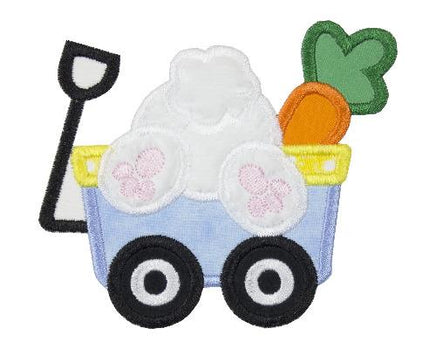Easter Bunny in Wagon Patch - Sew Lucky Embroidery