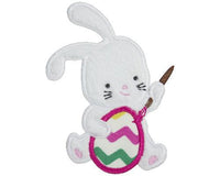 Easter Bunny Painting Egg Patch - Sew Lucky Embroidery