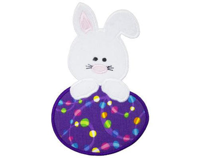 Easter Bunny with Egg Sew or Iron on Embroidered Patch