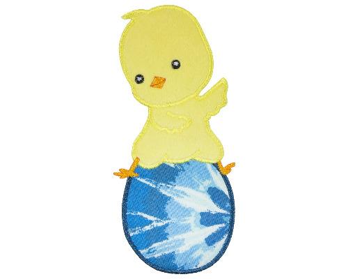 Easter Chick with Egg Patch - Sew Lucky Embroidery
