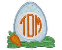 Easter Egg Monogrammed Patch - Sew Lucky Embroidery